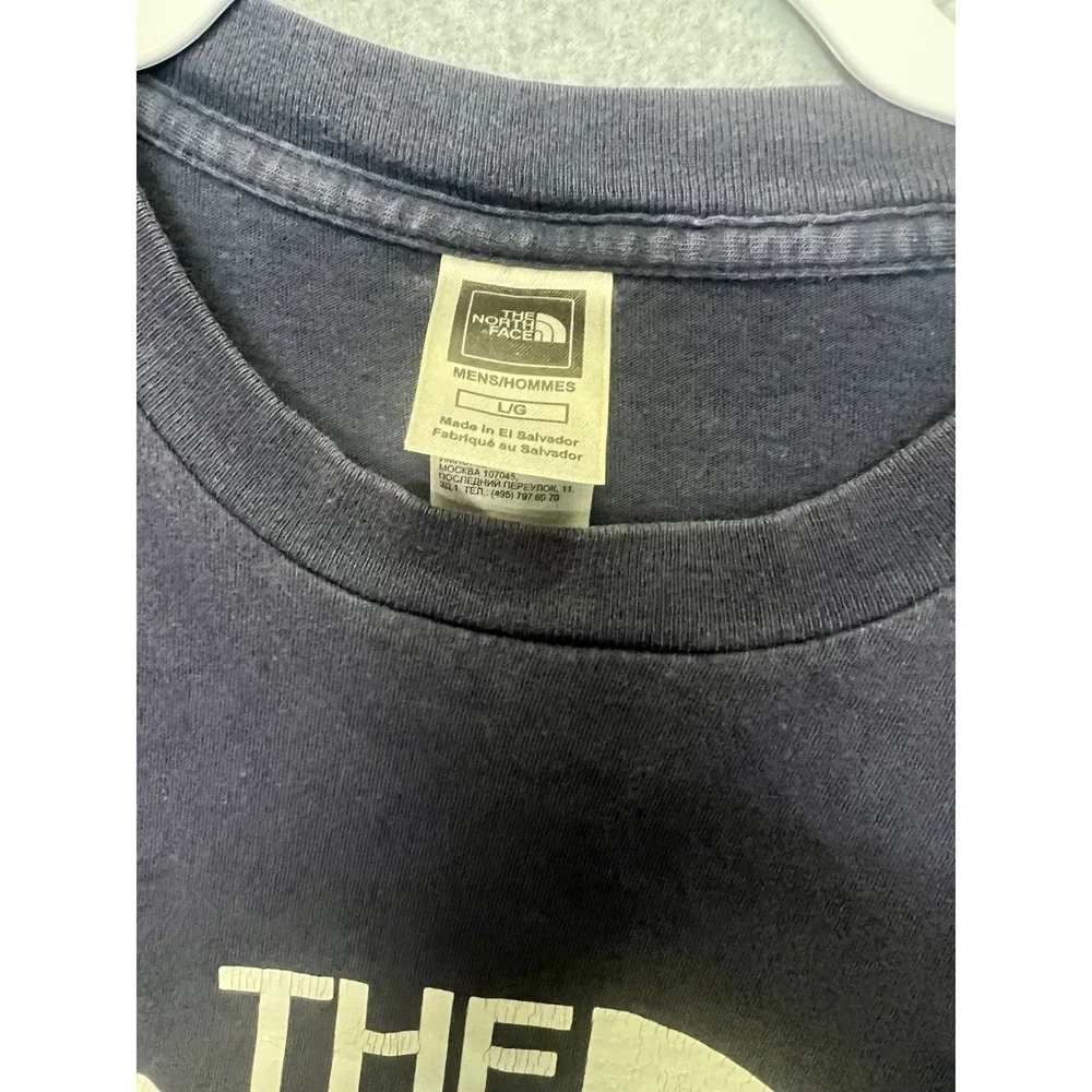 The North Face Mens Navy Blue Graphic Logo Short Sleeve T-Shirt Large NF0A3G1T